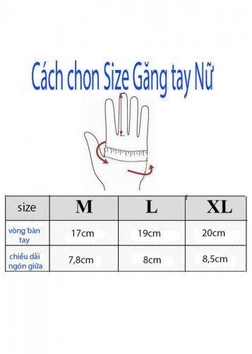 Cách chọn size găng tay nữ da thật tại dabaoha.com